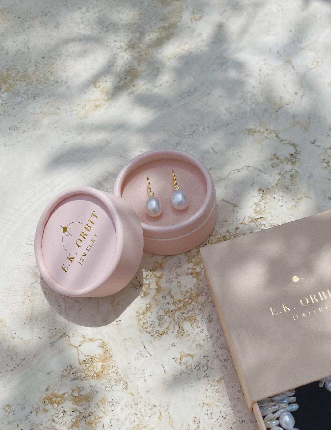 Pearl & Diamond øreringe smykkeæske