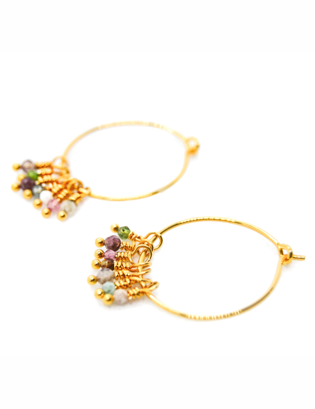 Colored Dot Hoops